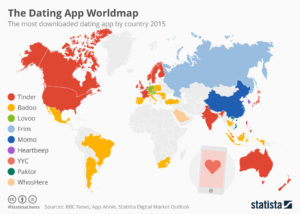 Os aplicativos de encontros mais baixados no mundo
